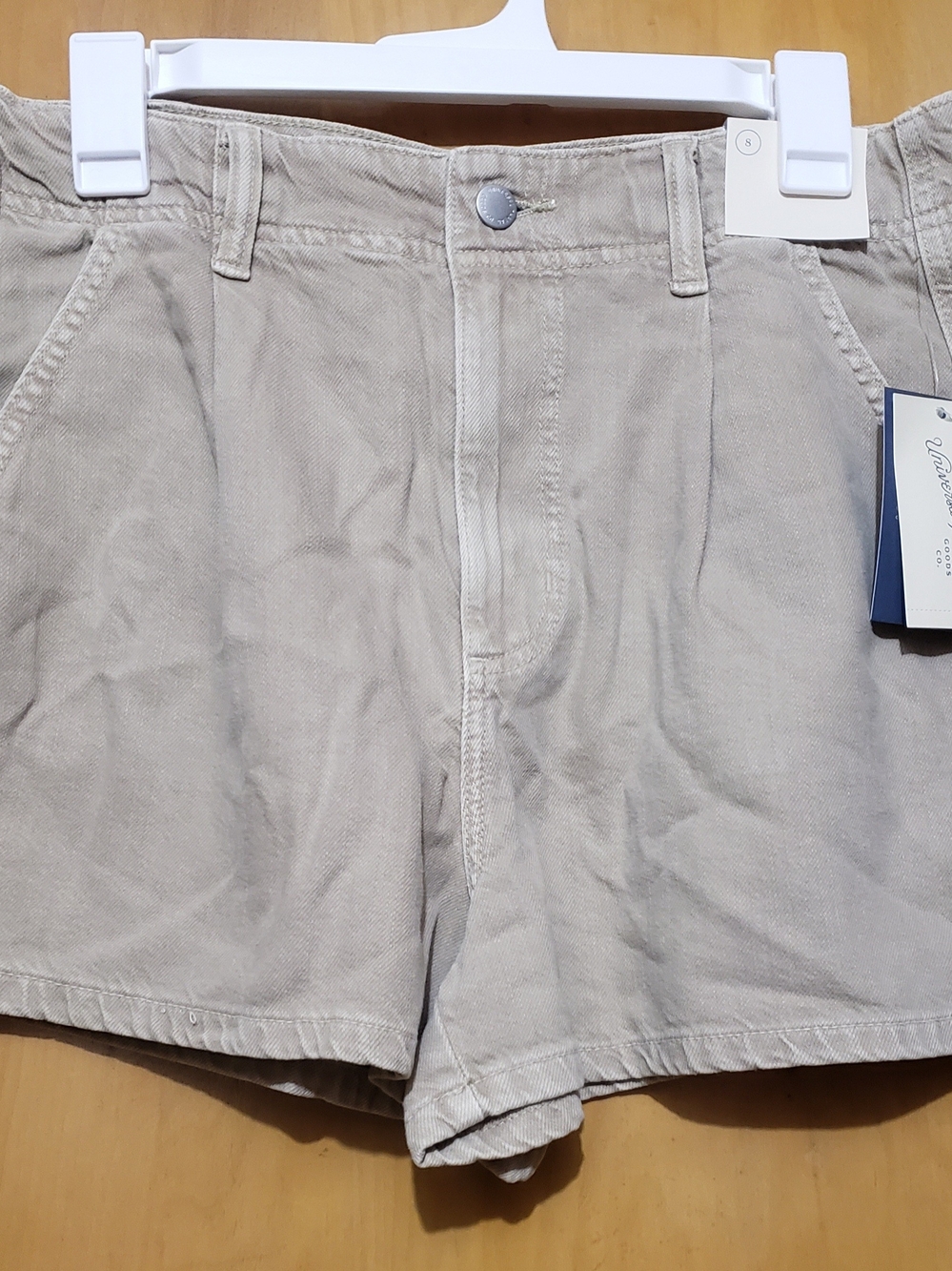 Universal Thread High-Waist Light Taupe Cotton Shorts